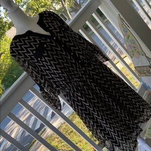 Black and Tan Chevron Dress